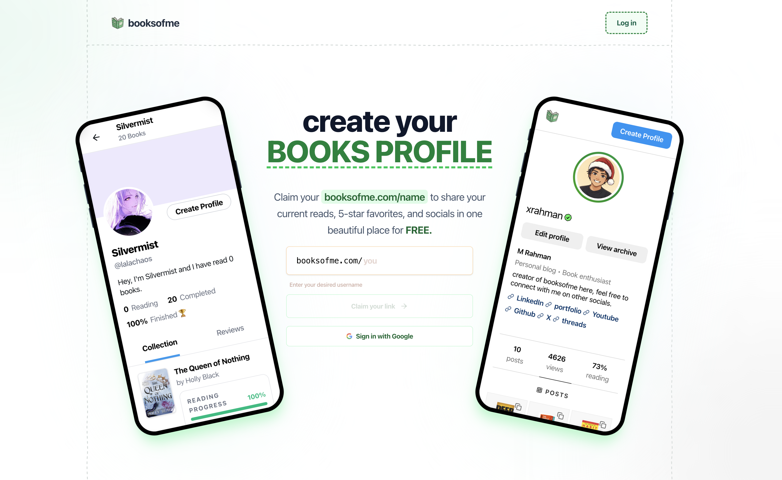 Random Book Profile booksofme โ Create Your Books Profile | Book Tracker & Linktree Alternative